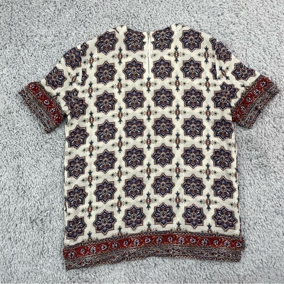 Madewell Top Womens XS Extra Small Silk T-Shirt Vintage Inspired Short Sleeve - Picture 5 of 6